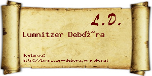 Lumnitzer Debóra névjegykártya